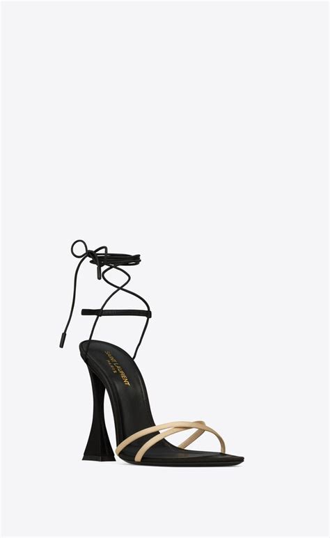 ysl crisscross sandals|LIZA sandals in satin crepe .